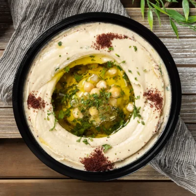 babasaj.com Hummus dish