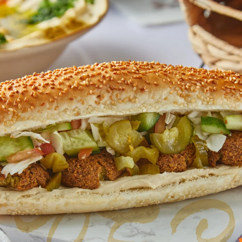 Falafel Sandwich – Sesame Bread